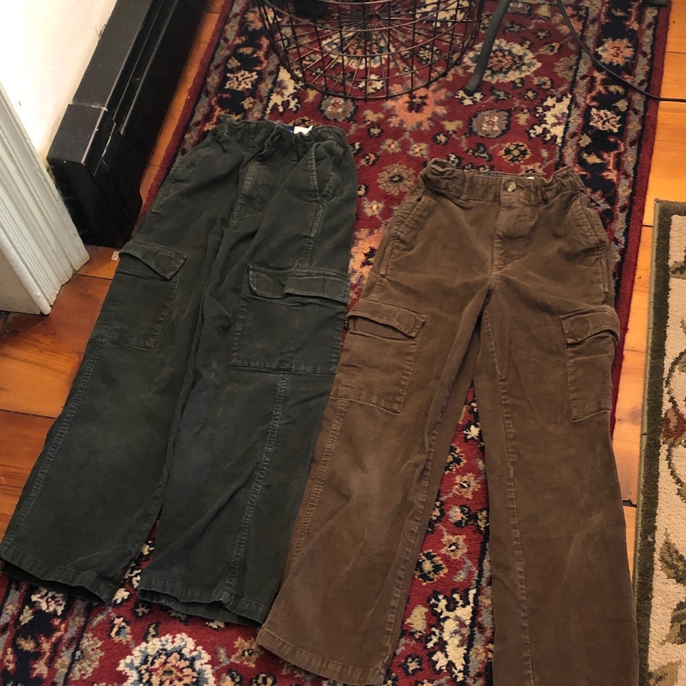 Old Navy Kids Cargo Jeans in Olive Green and Brown